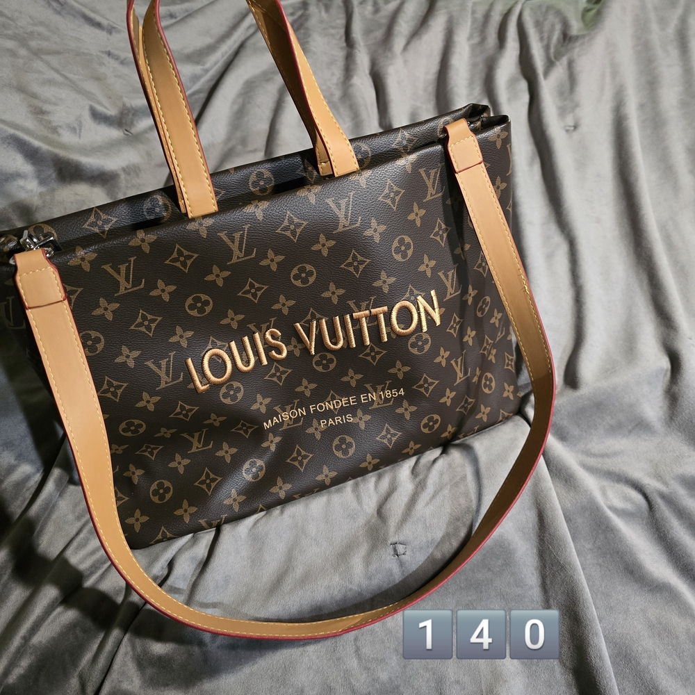 Louis Vuitton Brown Monogram Shoulder Bag with Vachetta Leather